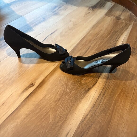 Vintage Life Stride Debby #2 Pois de soie Rhinestone Open-toe Heels Rhinestone - Picture 3 of 15